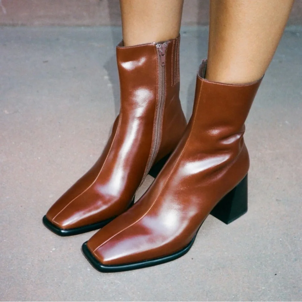 Jeffrey Campbell Geist Square Toe Boots - Picture 1 of 12